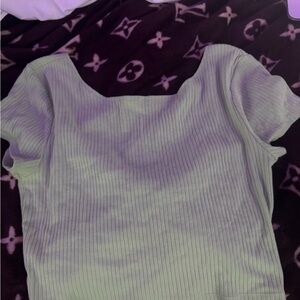 Pacsun green baby tee with tie back